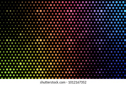 Light Multicolor vector modern geometrical circle abstract background. Dotted texture template. Geometric pattern in halftone style with gradient. 