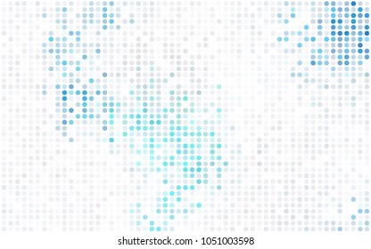 Light Multicolor vector modern geometrical circle abstract background. Dotted texture template. Geometric pattern in halftone style with gradient. 