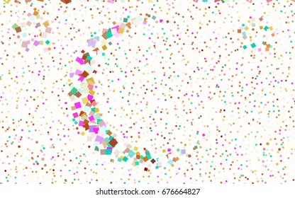 Light Multicolor vector modern geometrical background. Abstract template. Geometric pattern in square style with gradient.