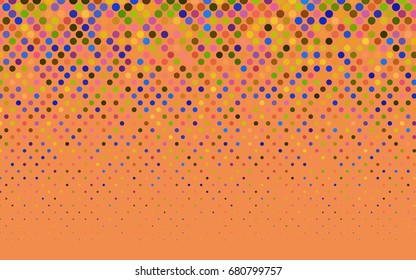 Light Multicolor vector modern geometrical circle abstract background. Dotted texture template. Geometric pattern in halftone style with gradient. 