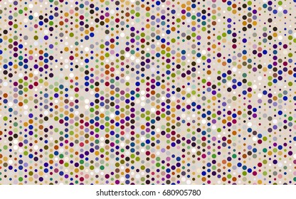 Light Multicolor vector modern geometrical circle abstract background. Dotted texture template. Geometric pattern in halftone style with gradient. 