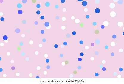 Light Multicolor vector modern geometrical circle abstract background. Dotted texture template. Geometric pattern in halftone style with gradient. 