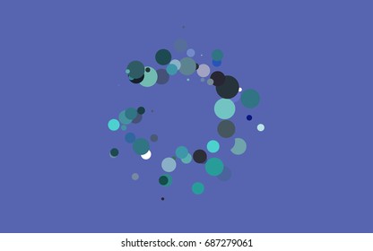 Light Multicolor, vector modern geometrical circle abstract background. Dotted texture template. Geometric pattern in halftone style with gradient. 