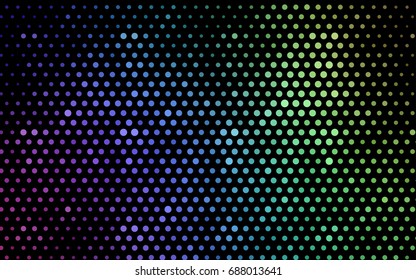Light Multicolor vector modern geometrical circle abstract background. Dotted texture template. Geometric pattern in halftone style with gradient. 