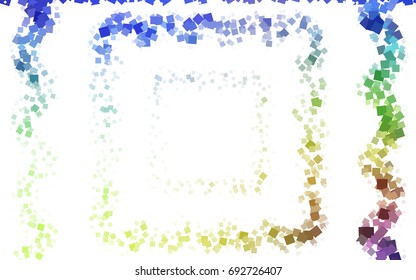 Light Multicolor vector modern geometrical background. Abstract template. Geometric pattern in square style with gradient.