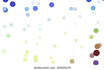 Light Multicolor vector modern geometrical circle abstract background. Dotted texture template. Geometric pattern in halftone style with gradient. 