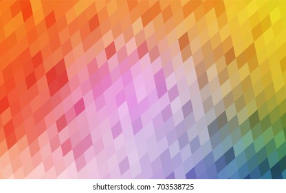 Light Multicolor vector modern geometrical background. Abstract template. Geometric pattern in square style with gradient.