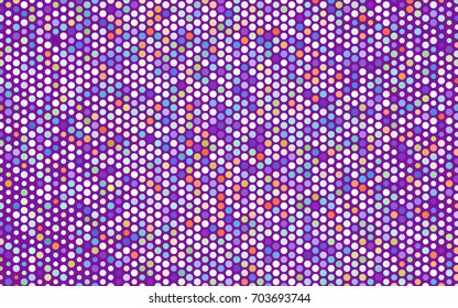 Light Multicolor vector modern geometrical circle abstract background. Dotted texture template. Geometric pattern in halftone style with gradient. 