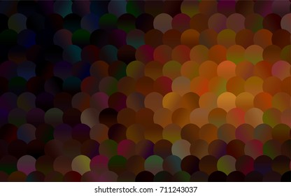Light Multicolor vector modern geometrical circle abstract background. Dotted texture template. Geometric pattern in halftone style with gradient. 