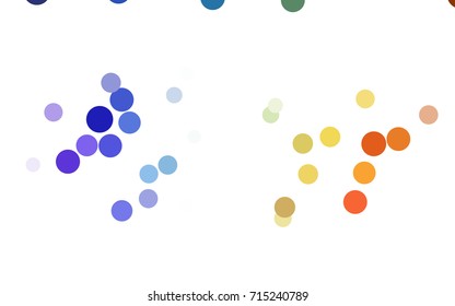 Light Multicolor vector modern geometrical circle abstract background. Dotted texture template. Geometric pattern in halftone style with gradient. 