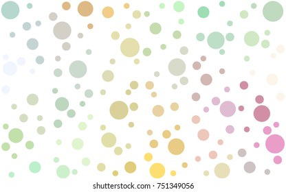 Light Multicolor vector modern geometrical circle abstract background. Dotted texture template. Geometric pattern in halftone style with gradient. 
