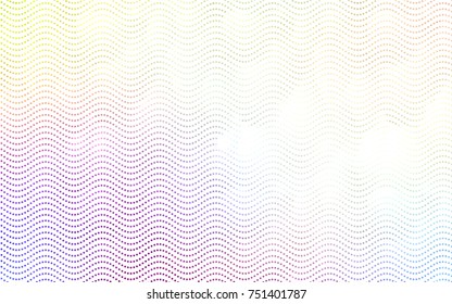 Light Multicolor vector modern geometrical circle abstract background. Dotted texture template. Geometric pattern in halftone style with gradient. 