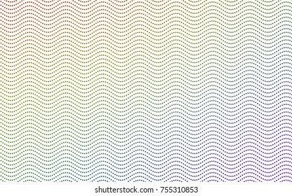 Light Multicolor vector modern geometrical circle abstract background. Dotted texture template. Geometric pattern in halftone style with gradient. 