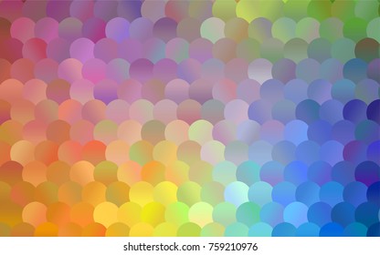 Light Multicolor vector modern geometrical circle abstract background. Dotted texture template. Geometric pattern in halftone style with gradient. 