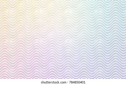 Light Multicolor vector modern geometrical circle abstract background. Dotted texture template. Geometric pattern in halftone style with gradient. 