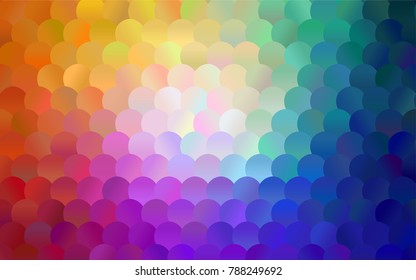 Light Multicolor vector modern geometrical circle abstract background. Dotted texture template. Geometric pattern in halftone style with gradient. 