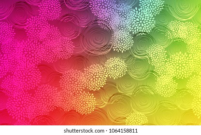 Light Multicolor vector natural abstract design. An elegant bright illustration with flowers in Natural style. The best blurred design for your business.