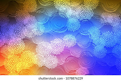 Light Multicolor vector natural abstract design. Modern geometrical abstract illustration with flowers. The pattern can be used for heads of websites and designs.