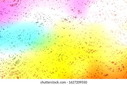 Light Multicolor vector natural abstract template. A completely new color illustration in doodle style with roses. Brand-new design for your business.