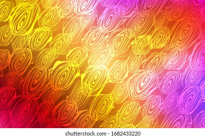 Diseño abstracto natural vectorial Multicolor claro. Una ilustración de color completamente nueva en estilo doodle con rosas. El patrón texturizado se puede utilizar para el sitio web.
