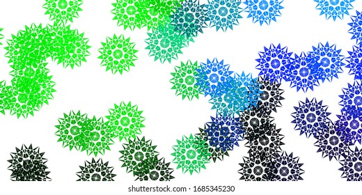 Light Multicolor vector natural artwork with flowers. Gradient colorful abstract flowers on simple background. Smart design for leaflets, books.