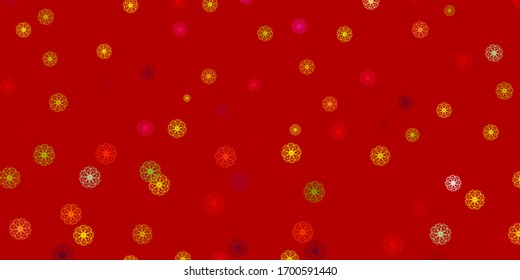 Light Multicolor vector natural artwork with flowers. Gradient colorful abstract flowers on simple background. Brand new business design.