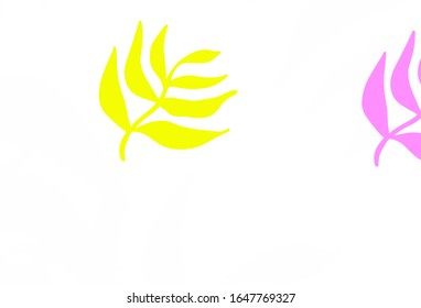 Light Multicolor vector natural backdrop with leaves. Brand new colored illustration in blurry style with leaves. Pattern for wallpapers, coloring books.