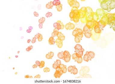 Light Multicolor vector natural backdrop with flowers. Glitter abstract illustration with flowers. Doodle design for your web site.