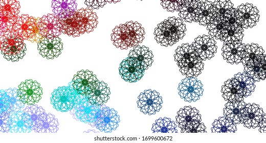 Light Multicolor vector natural backdrop with flowers. Abstract illustration with flowers in Origami style. Smart design for wrapping, wallpapers.