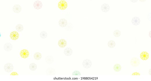 El fondo natural vectorial multicolor claro con flores. Diseño sencillo con flores sobre fondo abstracto. Patrón para la promoción del día de la mujer.