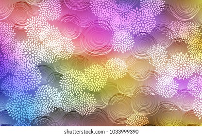 Light Multicolor vector natural elegant template. Brand-new colored illustration in blurry style with flowers. The best blurred design for your business.