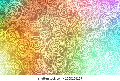 Light Multicolor vector natural elegant background. Blurred decorative design in Indian style with roses. A completely new design for your business.