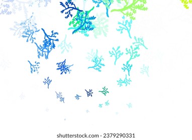 Light Multicolor vector natural pattern with branches. Abstract illustration with leaves, branches in doodles style. New design for your business.