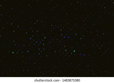 Light Multicolor vector pattern with ABC symbols. Blurred design in simple style with signs of alphabet. Best design for a college poster, banner.