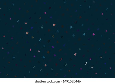 Light Multicolor vector pattern with ABC symbols. Modern geometrical illustration with ABC english symbols. Pattern for booklets, leaflets of education.