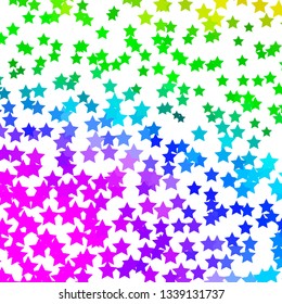 Light Multicolor vector pattern with abstract stars. Blur decorative design in simple style with stars. Design for your business promotion.