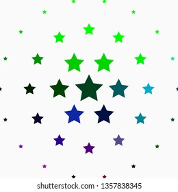 Light Multicolor vector pattern with abstract stars. Blur decorative design in simple style with stars. Pattern for wrapping gifts.