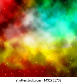Light Multicolor vector pattern with abstract stars. Colorful illustration in abstract style with gradient stars. Pattern for websites, landing pages.