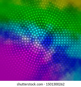 Light Multicolor vector pattern with abstract stars. Blur decorative design in simple style with stars. Pattern for wrapping gifts.