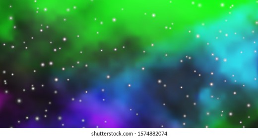 Light Multicolor vector pattern with abstract stars. Blur decorative design in simple style with stars. Design for your business promotion.