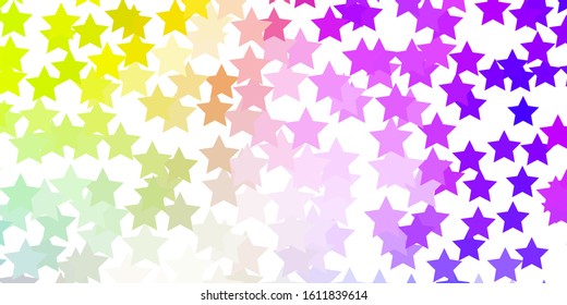Light Multicolor vector pattern with abstract stars. Decorative illustration with stars on abstract template. Pattern for new year ad, booklets.