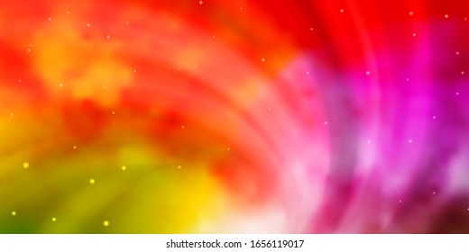 Light Multicolor vector pattern with abstract stars. Colorful illustration with abstract gradient stars. Design for your business promotion.