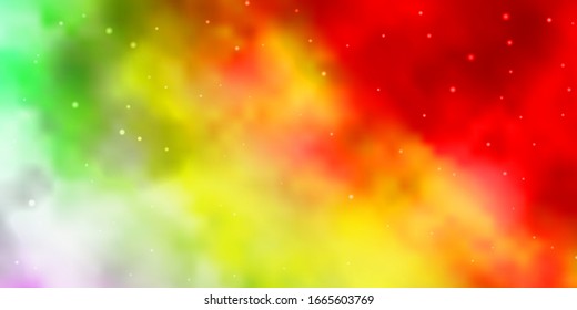 Light Multicolor vector pattern with abstract stars. Modern geometric abstract illustration with stars. Pattern for wrapping gifts.