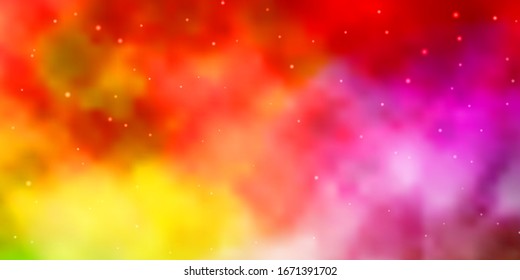 Light Multicolor vector pattern with abstract stars. Modern geometric abstract illustration with stars. Pattern for wrapping gifts.