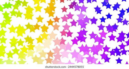 Light Multicolor vector pattern with abstract stars. Decorative illustration with stars on abstract template. Pattern for new year ad, booklets.