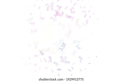 Light Multicolor vector pattern with artificial intelligence network. Colored AI structure with gradient lines and dots. Smart design for promotion of bid data.