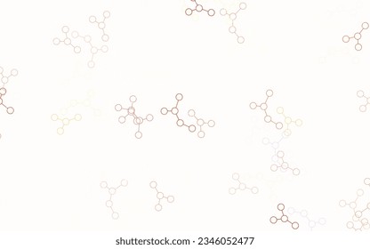 Light Multicolor vector pattern with artificial intelligence network. Shining illustration with AI shapes on abstract template. Pattern for science, futuristic designs.