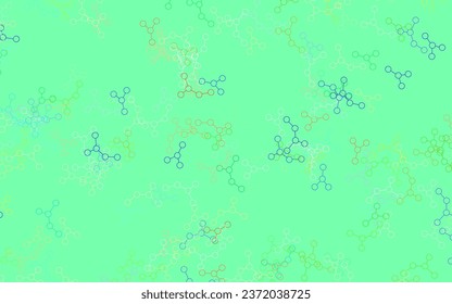Light Multicolor vector pattern with artificial intelligence network. Colorful design in simple style with AI links. Template for ads of intellect, innovations.