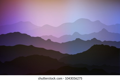 Light Multicolor vector pattern with bent lines. Brand-new colored illustration in mountain style with gradient. Pattern for your business design.
