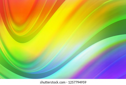 Light Multicolor vector pattern with bent lines. Blurred geometric sample with gradient bubbles.  Marble design for your web site.